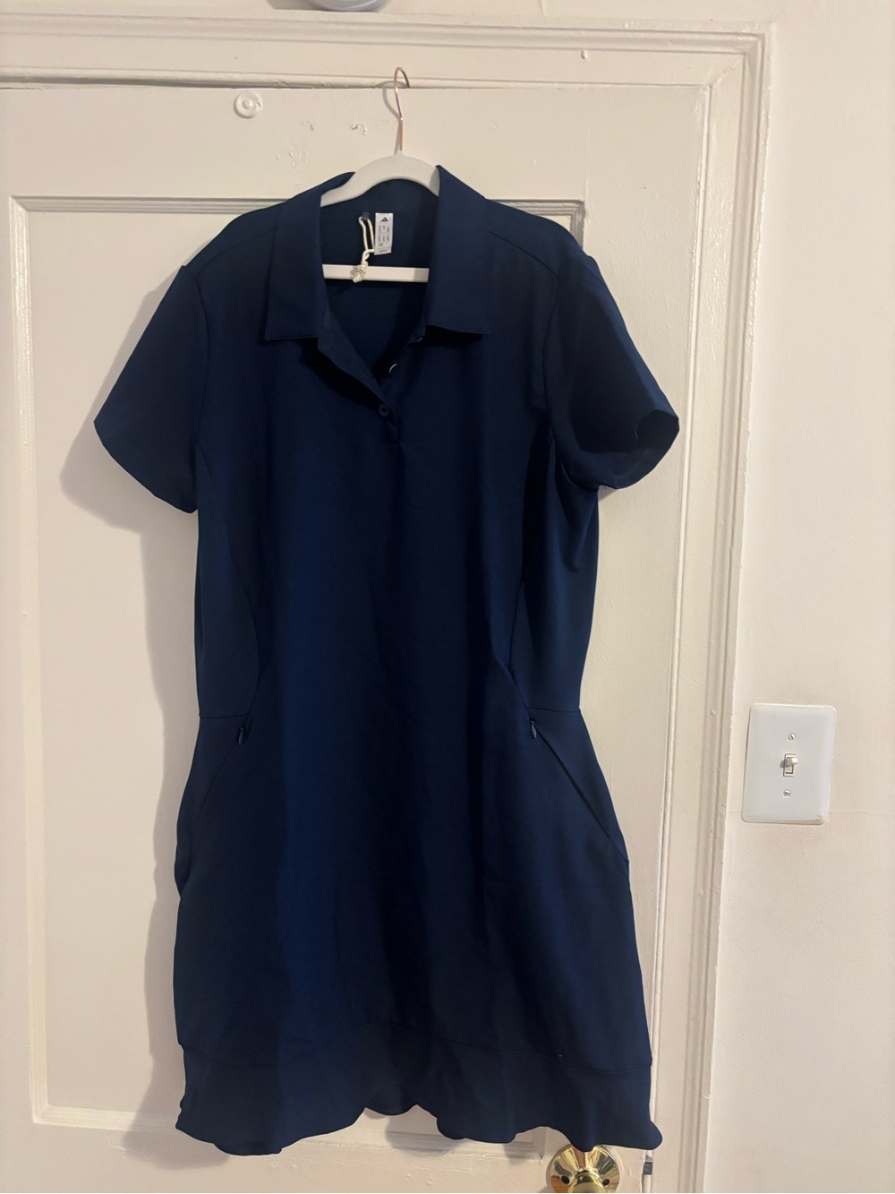 adidas Women's Navy Short-Sleeve Polo Tunic